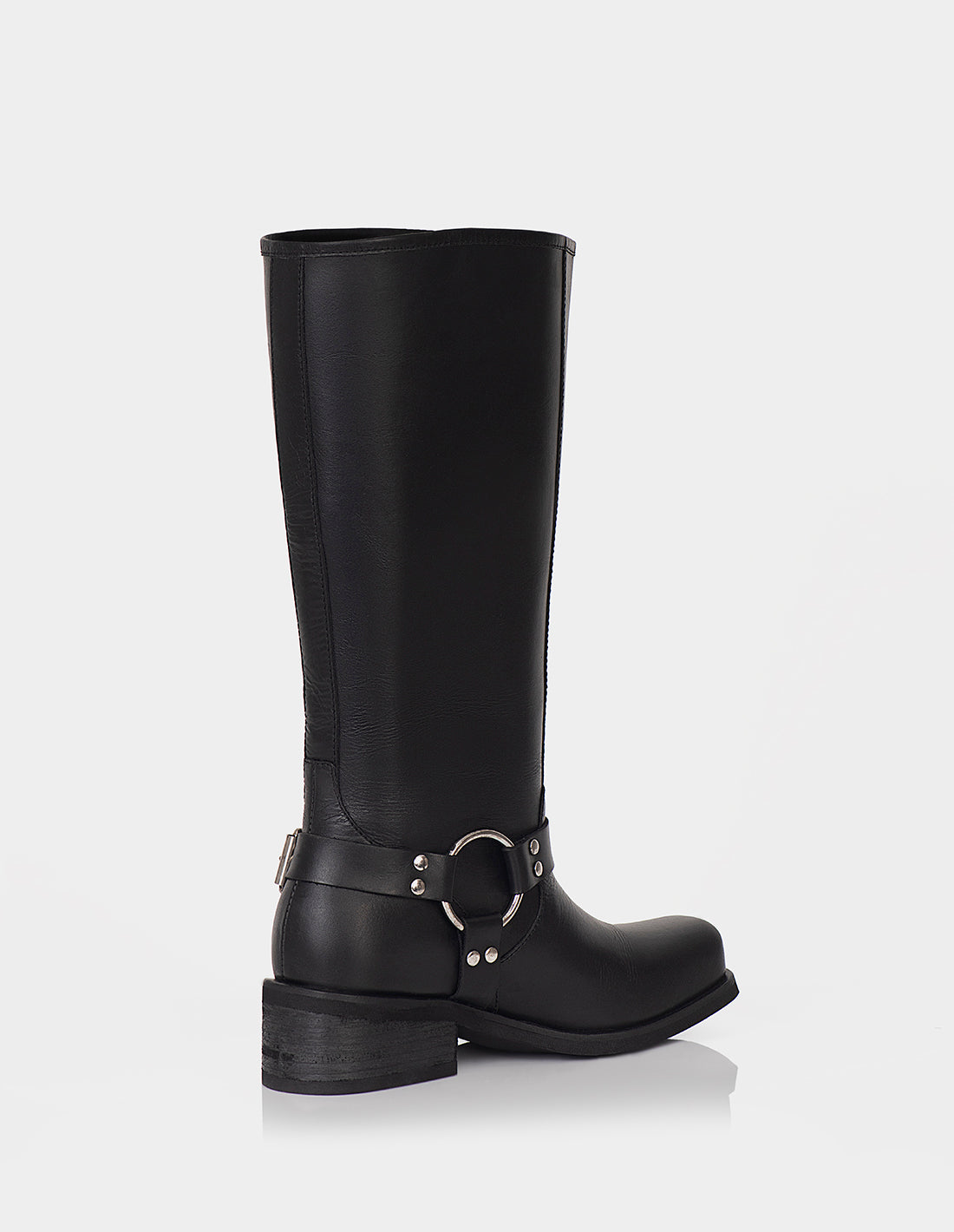 Bota Biker Valkiria Cuero Negro