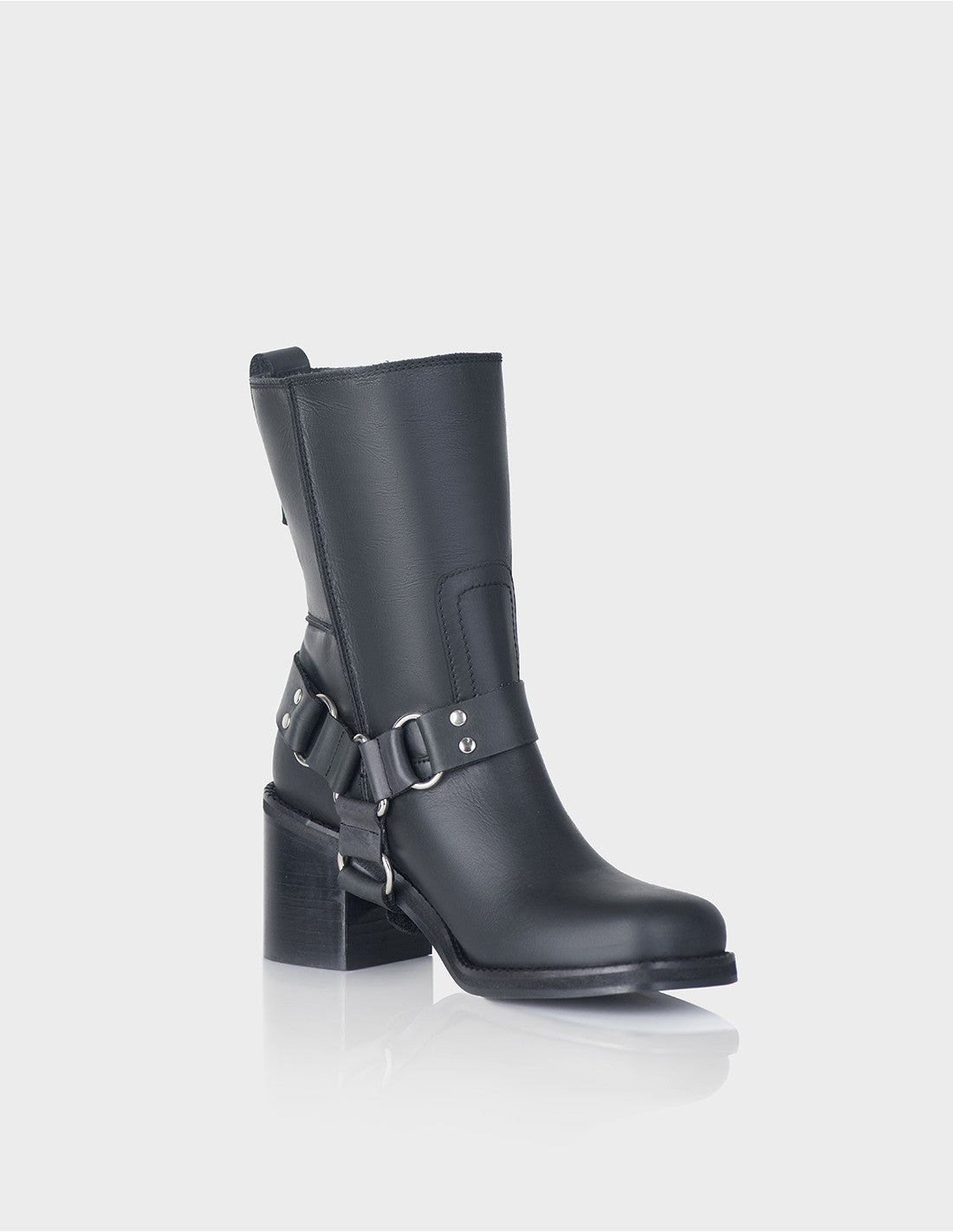 Bota Biker Camil Rockland Cuero negro