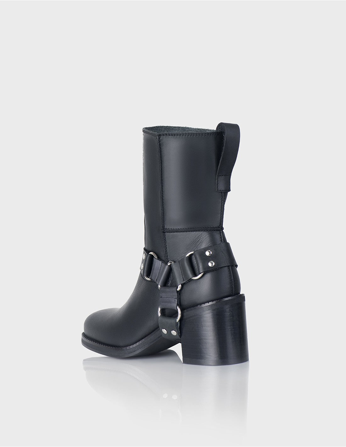 Bota Biker Camil Rockland Cuero negro