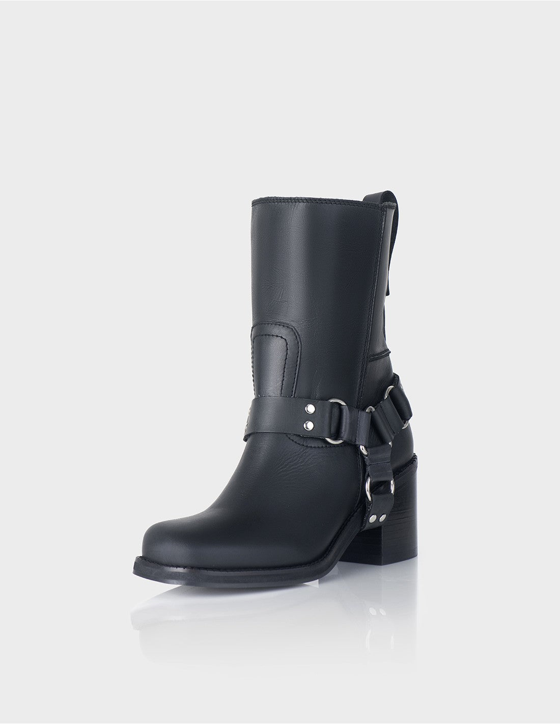 Bota Biker Camil Rockland Cuero negro