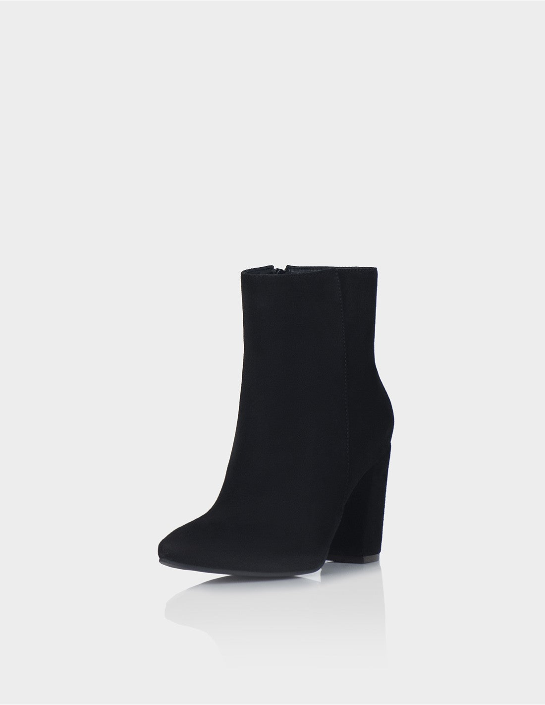 Botin Reyna Cuero Ante Negro