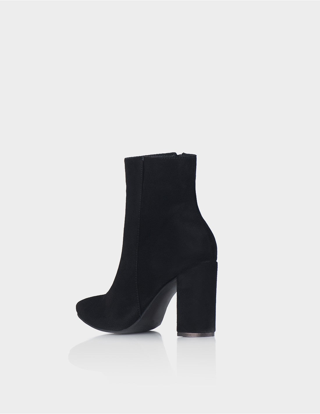 Botin Reyna Cuero Ante Negro